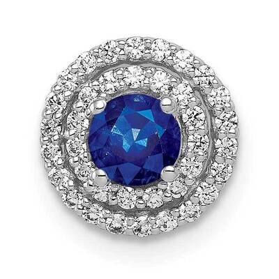 1/5Ct. Diamond &amp; .25 Sapphire Chain Slide 14k White Gold PM4021-SA-020-WA, MPN: PM4021-SA-020-WA, 8…