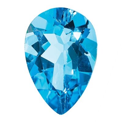 Swiss Blue Topaz 15X10mm Pear AA Quality Gemstone BT-1510-PSF-AA, MPN: BT-1510-PSF-AA,
