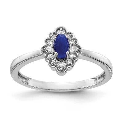 Cabochon Sapphire Ring 14k White Gold Diamond RM4033-SA-025-WA, MPN: RM4033-SA-025-WA, 883957311814