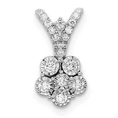 Diamond Flower Pendant 14k White Gold Polished PM8495-018-WA, MPN: PM8495-018-WA,