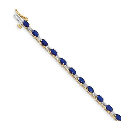 Sapphire Bracelet 14k Gold Diamond BM4481-SA-010-YA, MPN: BM4481-SA-010-YA, 883957425177