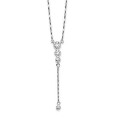 3-Stone with Dangle Necklace 14k White Gold Diamond PM3742-025-WA, MPN: PM3742-025-WA, 883957473697