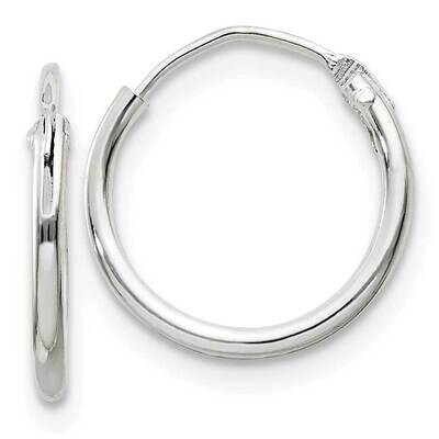 1.3mm Hoop Earrings Sterling Silver QE4346, MPN: QE4346, 883957929699