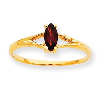 Polished Geniune Garnet Birthstone Ring 10k Gold 10XBR178, MPN: 10XBR178, 191101091407