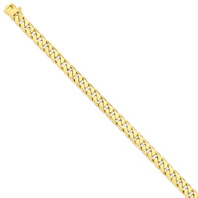 7.8mm Hand-polished Flat Beveled Curb Chain 24 Inch 14k Gold LK132-24, MPN: LK132-24, 191101649349