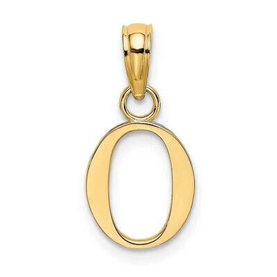 O Block Initial Charm 14k Gold Polished K6423O, MPN: K6423O, 637218007387
