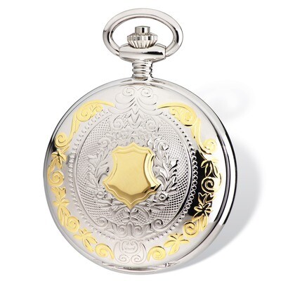 Charles Hubert 2-Tone White Dial Three Hands Pocket Watch XWA4917, MPN: XWA4917, 848870007299