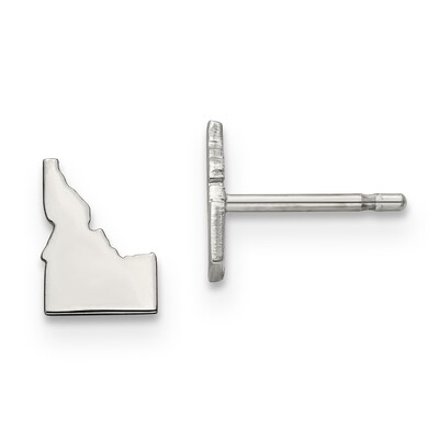 Idaho State Small Earrings 14k White Gold Engravable XNE50W-ID, MPN: XNE50W-ID, 886774758459