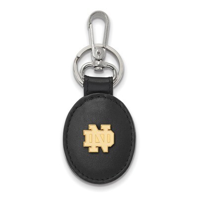 University of Notre Dame Leather Attachment Gold-plated Sterling Silver GP013UND-K1, MPN: GP013UND-…