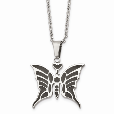 Butterfly Enamel 20 Inch Extension Necklace Stainless Steel SRN1561-20 by Chisel, MPN: SRN1561-20, …