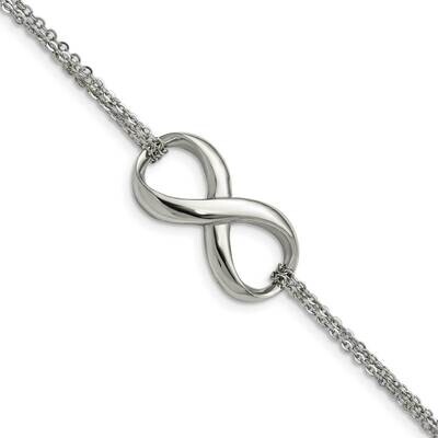 Infinity Symbol Bracelet Stainless Steel Polished SRB1286-7.5 by Chisel, MPN: SRB1286-7.5, 19110164…