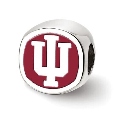 Indiana University The Block IU Cushion Shaped Double Logo Bead Sterling Silver SS501IU, MPN: SS501…