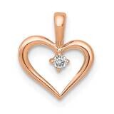 Aa .02Ct. Diamond Heart Pendant 14k Rose Gold PM4817-002-RA, MPN: PM4817-002-RA, 883957837949