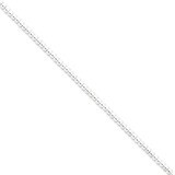 18 Inch 3mm Beaded Box Chain Sterling Silver QK32-18, MPN: QK32-18, 883957956350