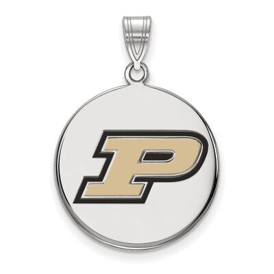 Purdue Large Enamel Disc Pendant Sterling Silver SS034PU, MPN: SS034PU, 886774696461