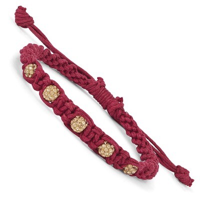 Florida State University Macrame Bracelet Swarovski Elements BLROPE79-34