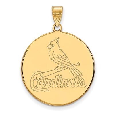 Saint Louis Cardinals x-Large Disc Pendant Gold-plated Silver GP041CRD, MPN: GP041CRD, 886774941363
