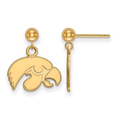 University of Iowa Earring Dangle Ball 14k Yellow Gold 4Y010UIA, MPN: 4Y010UIA, 886774870533