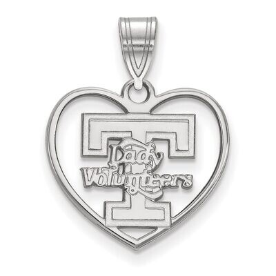 University of Tennessee Pendant in Heart Sterling Silver SS056UTN, MPN: SS056UTN, 886774717227