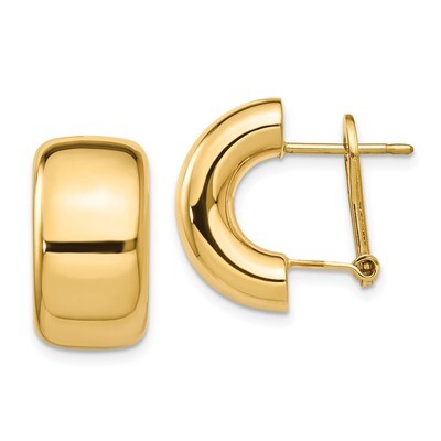 Leslie&#39;s Omega Back Earrings 14k Polished Gold HB-LE1764, MPN: LE1764, 191101737664