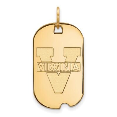 University of Virginia Small Dog Tag 10k Yellow Gold 1Y027UVA, MPN: 1Y027UVA, 886774814278