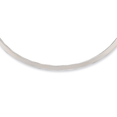 4mm Neck Collar Sterling Silver Polished QG1746, MPN: QG1746, 883957948072