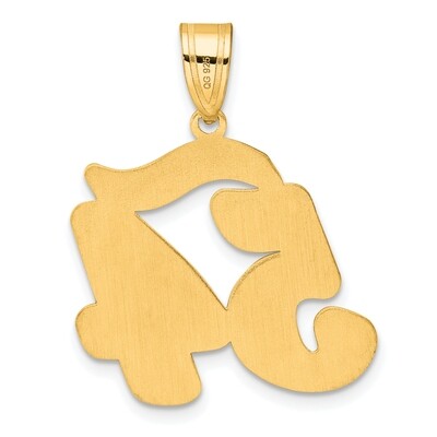 Script Number 54 Pendant 14k Gold Polished SCN54, MPN: SCN54, 196904078242