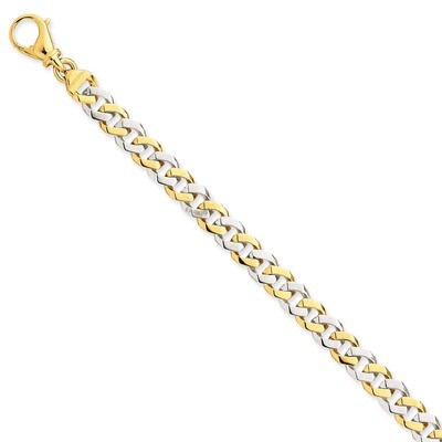 7.85mm Polished Fancy Link Chain 9 Inch 14k Two-Tone Gold LK515-9, MPN: LK515-9, 191101652905