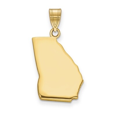 Georgia  State Pendant Charm Gold-plated on Silver Engravable XNA707GP-GA, MPN: XNA707GP-GA, 886774…