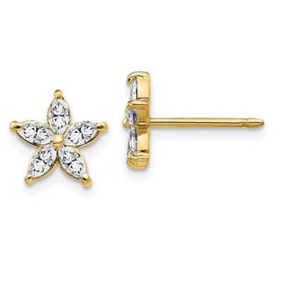 Flower G H I True Light Moissanite Earrings 14k Gold EM4463-070-YMT, MPN: EM4463-070-YMT, 191101899…