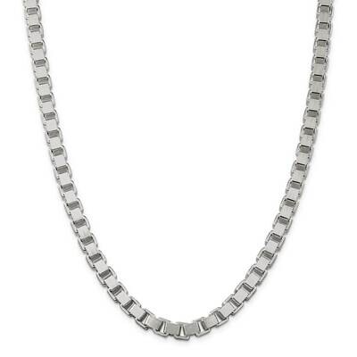 7mm Box Chain 26 Inch Sterling Silver QBX120-26, MPN: QBX120-26,