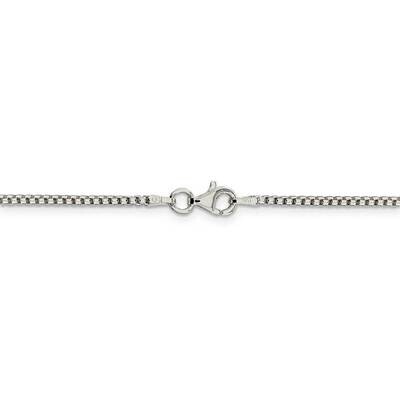 22 Inch 1.75mm Round Box Chain Sterling Silver QHX035-22, MPN: QHX035-22, 886774079912