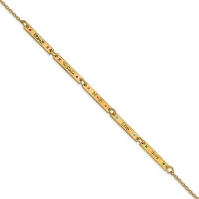 5 Station with Epoxy Bracelet 7 Inch 10k Gold Brushed 10XNA1182/5Y, MPN: 10XNA1182/5Y,