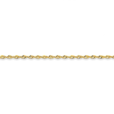 2.5mm Diamond-cut Extra-Light Rope Chain 9 Inch 14k Gold EXL021-9, MPN: EXL021-9, 886774398969