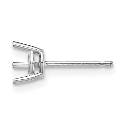 Round 3-Prong .05ct. Post Earring Mounting 14k White Gold WG320, MPN: WG320,
