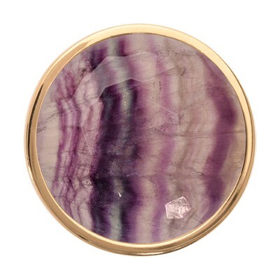 Nikki Lissoni Faceted Fluorite Gold-Plated 33mm Coin C1226GM, MPN: C1226GM, 8718627465622