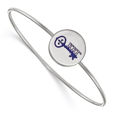Kappa Kappa Gamma Enameled Slip-on Bangle Sterling Silver SS048KKG-7, MPN: SS048KKG-7, 886774610580