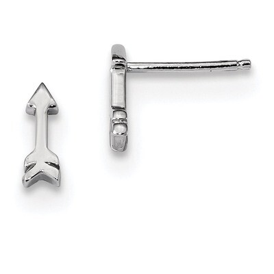 Arrow Post Earrings Sterling Silver Rhodium-plated QE13429, MPN: QE13429, 191101271298