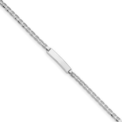 6 Inch Anchor Link ID Bracelet 14k white Gold BID104W-6, MPN: BID104W-6, 191101435256
