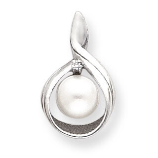 7mm Cultured Pearl Diamond pendant 14k White Gold XP1743PL/AAA, MPN: XP1743PL/AAA, 883957203317
