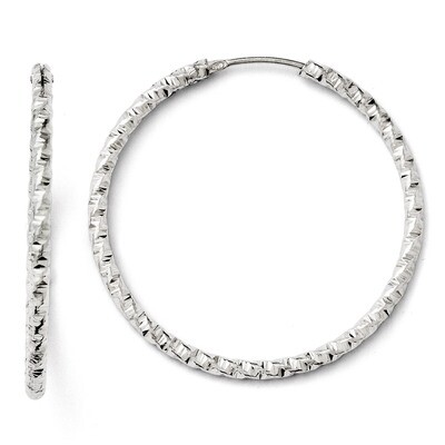 Leslie&#39;s Diamond-cut EndleHoop Earrings - Sterling Silver HB-QLE184, MPN: QLE184, 883957020372