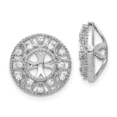 Earring Jacket 14k White Gold Diamond EJM5302-025-WA, MPN: EJM5302-025-WA, 191101387128