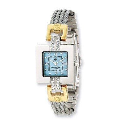 Charles Hubert 2-tone MOP Dial Stainless Steel Wire Bangle Watch XWA4298, MPN: XWA4298, 848870000405