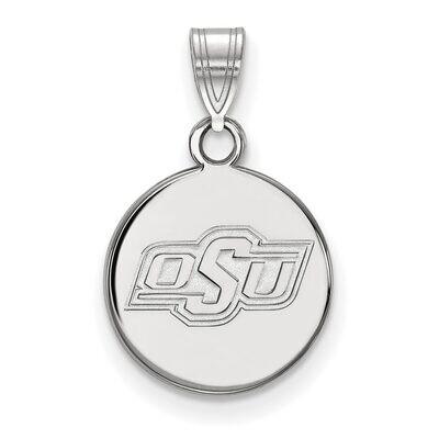 Oklahoma State University Small Disc Pendant 10k White Gold 1W036OKS, MPN: 1W036OKS, 886774786230