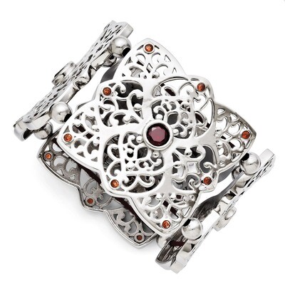 Red Synthetic Diamond Stretch Bracelet - Stainless Steel SRB1232 by Chisel, MPN: SRB1232, 886774262…