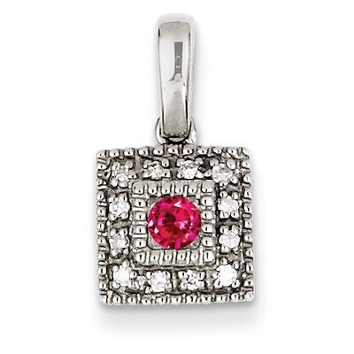 1 Birthstone Family Jewelry Diamond Semi-Set Pendant 14k White Gold XMPW41/1, MPN: XMPW41/1, 883957…