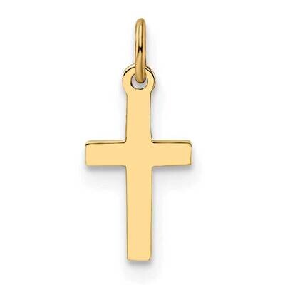 Solid Cross Pendant 14k Gold Polished XR1862, MPN: XR1862,
