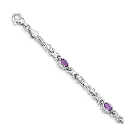 Amethyst Bracelet 14k White Gold BM4497-AM-W, MPN: BM4497-AM-W, 883957372747