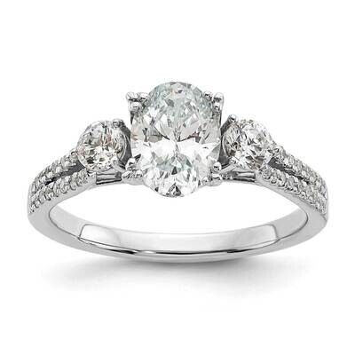 Si1/Si2, G H I, Semi-Mount Engagement Ring 14k White Gold Lab Grown Diamond RM7841E-100-WLG, MPN: R…
