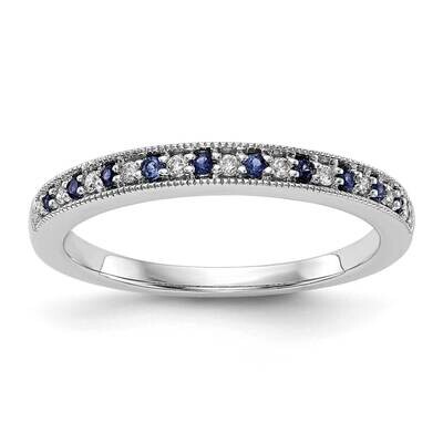 Diamond with Sapphire Band 14k White Gold RM3446B-SA-009-WAA, MPN: RM3446B-SA-009-WAA,